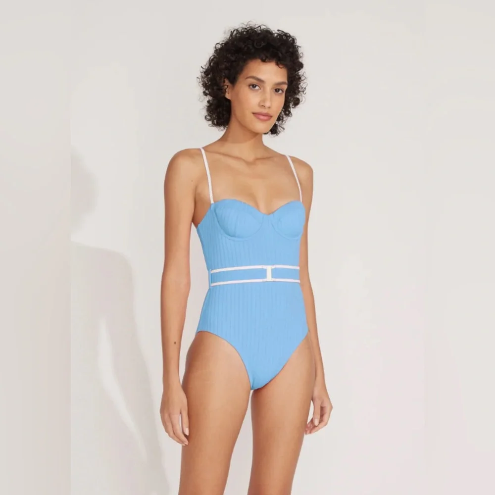 NWT SOLID & STRIPED THE SPENCER RIBBED ONE-PIECE SWIMSUIT Sz M - Picture 6 of 11